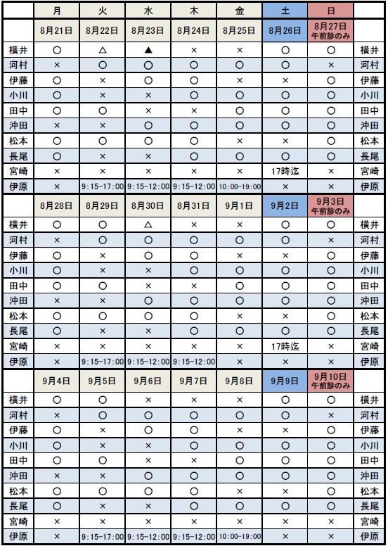 勤務表