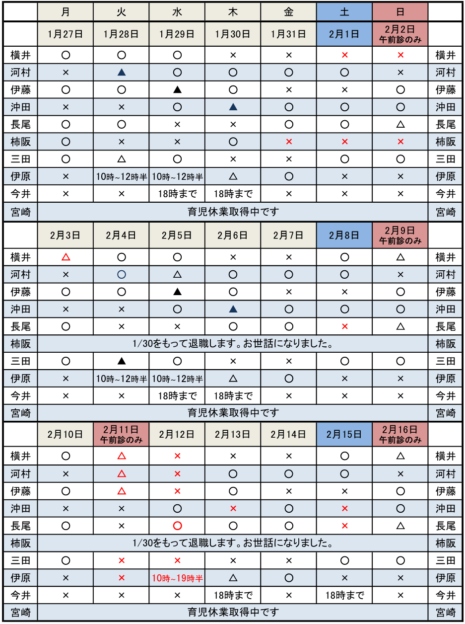 勤務表